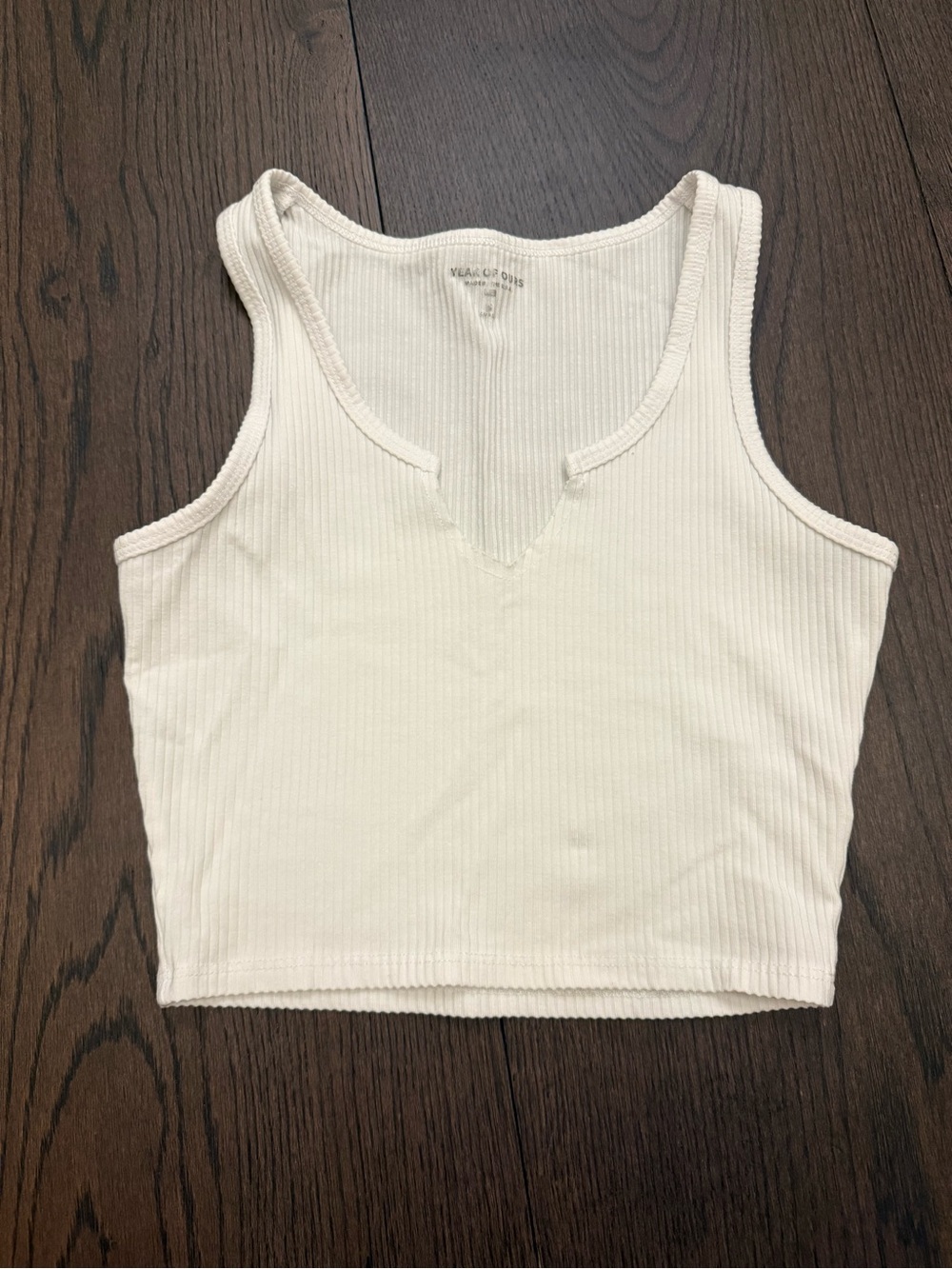 Year of Ours white cropped tank S